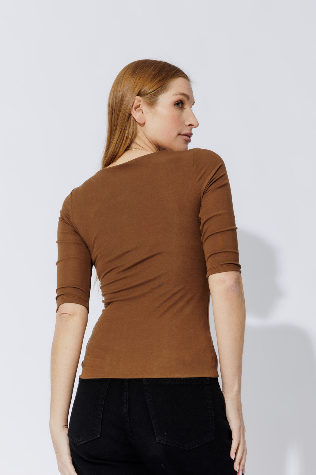 Brown Tencel Doubled Top