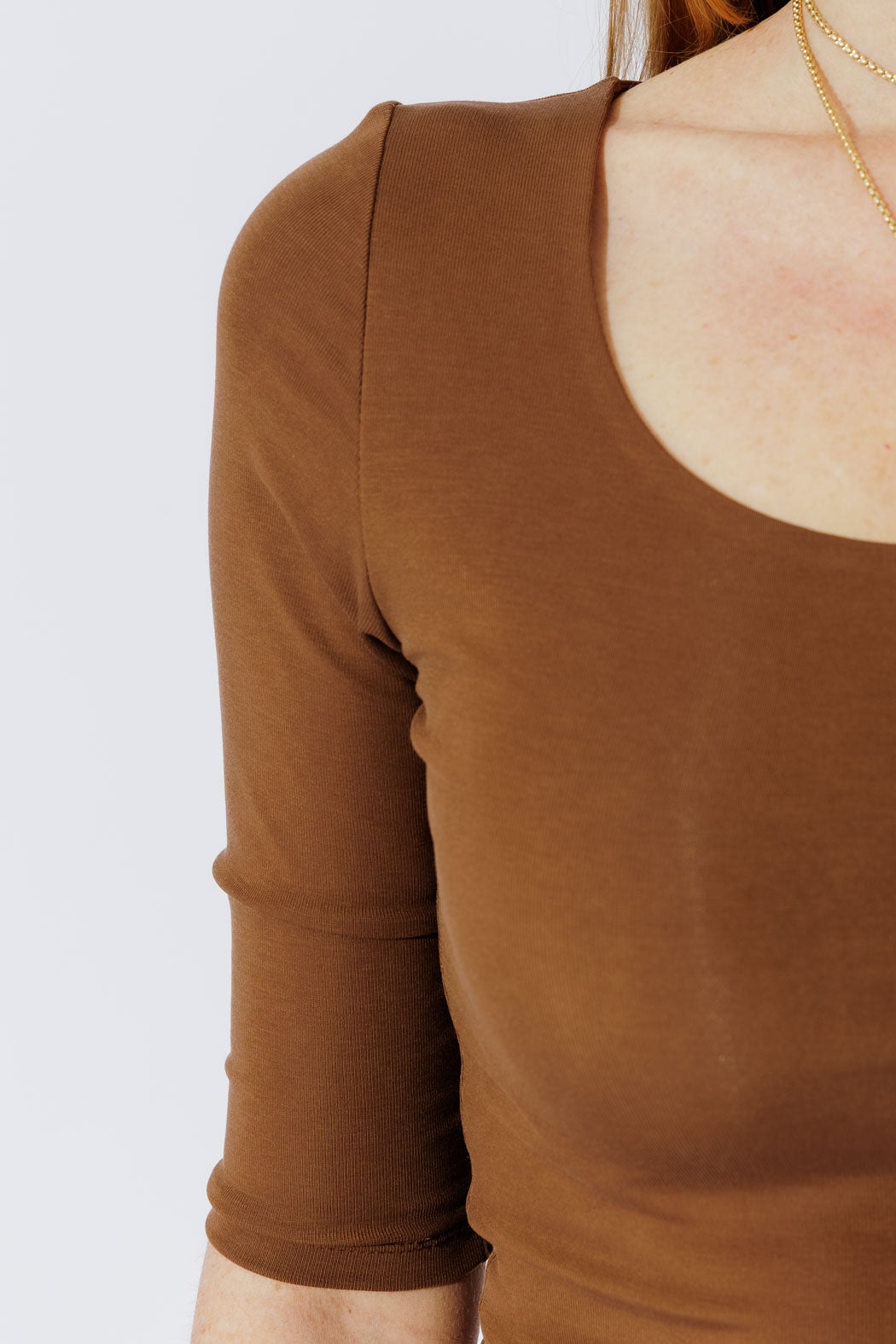 Brown Tencel Doubled Top