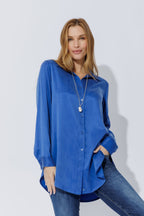 Cobalt Cupro Charlie Shirt