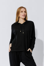 Black Tencel Hoodie
