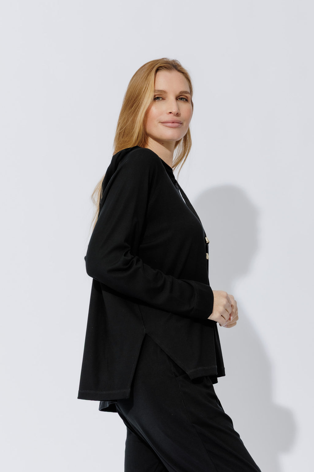 Black Tencel Hoodie