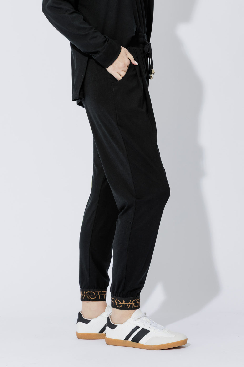 Black Tencel Slouch Pant