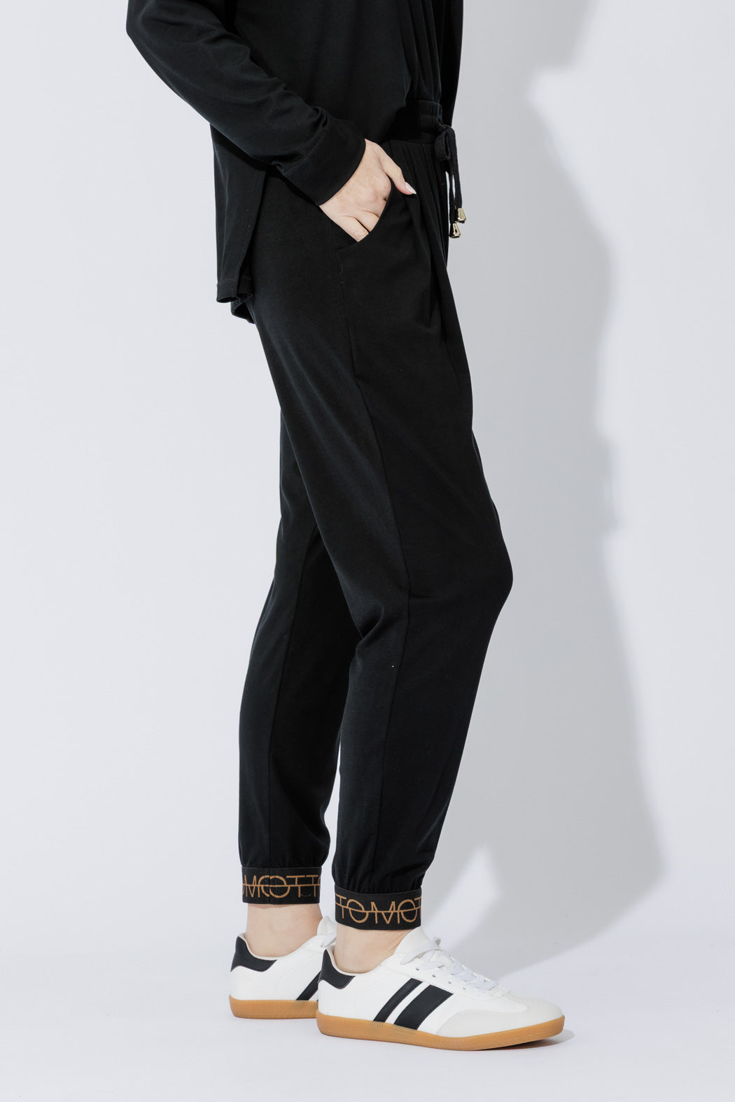 Black Tencel Slouch Pant