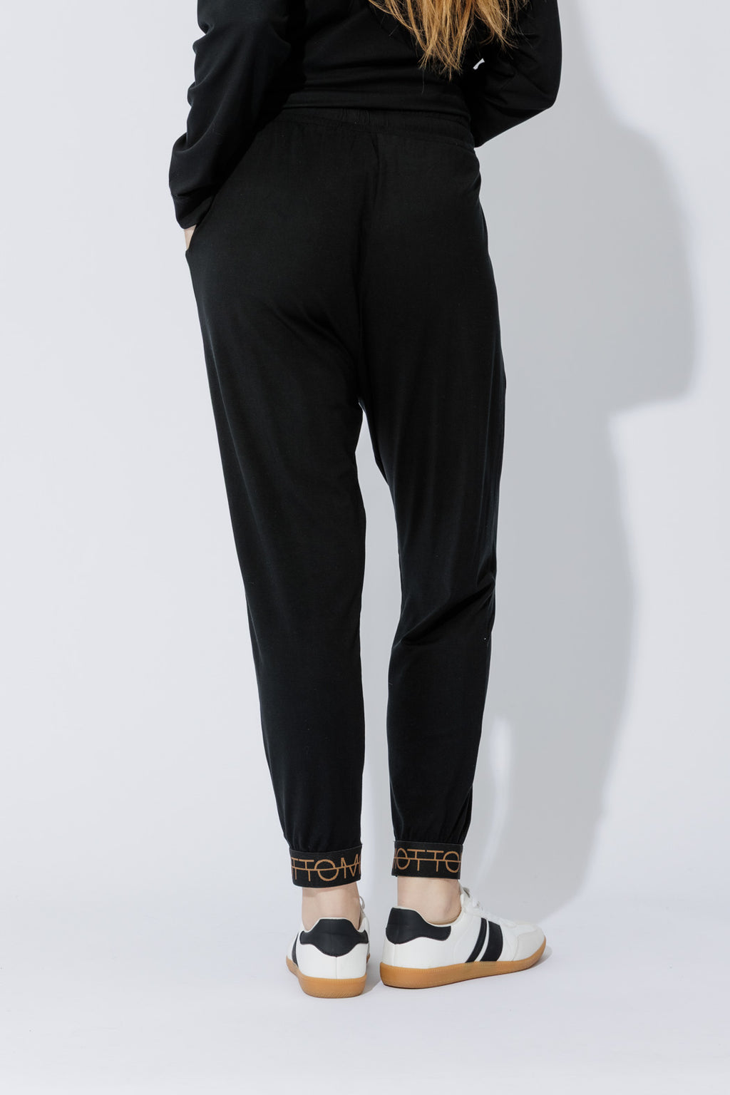 Black Tencel Slouch Pant