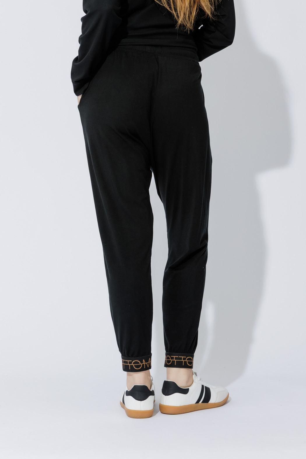 Black Tencel Slouch Pant