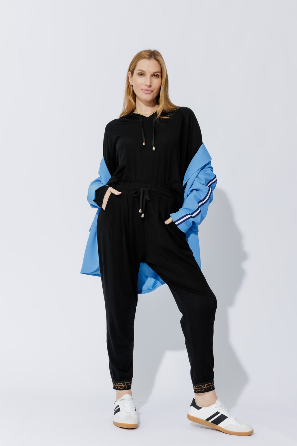 Black Tencel Slouch Pant