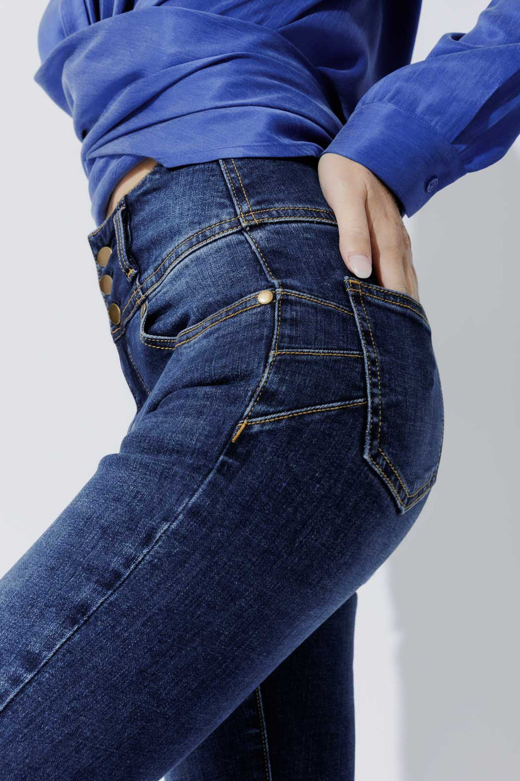 Mid Denim Corset Miracle Jean Mid Denim