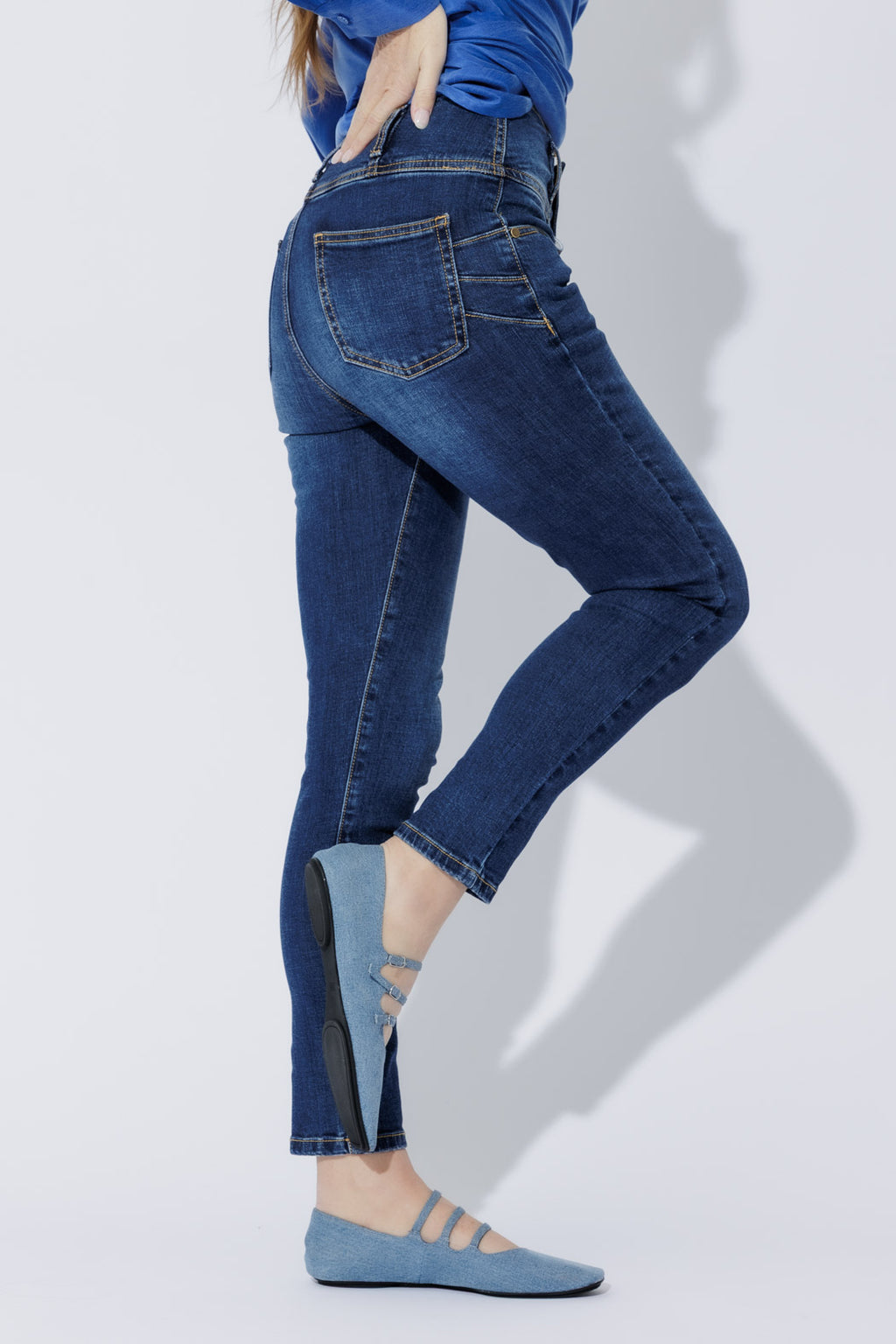 Mid Denim Corset Miracle Jean Mid Denim