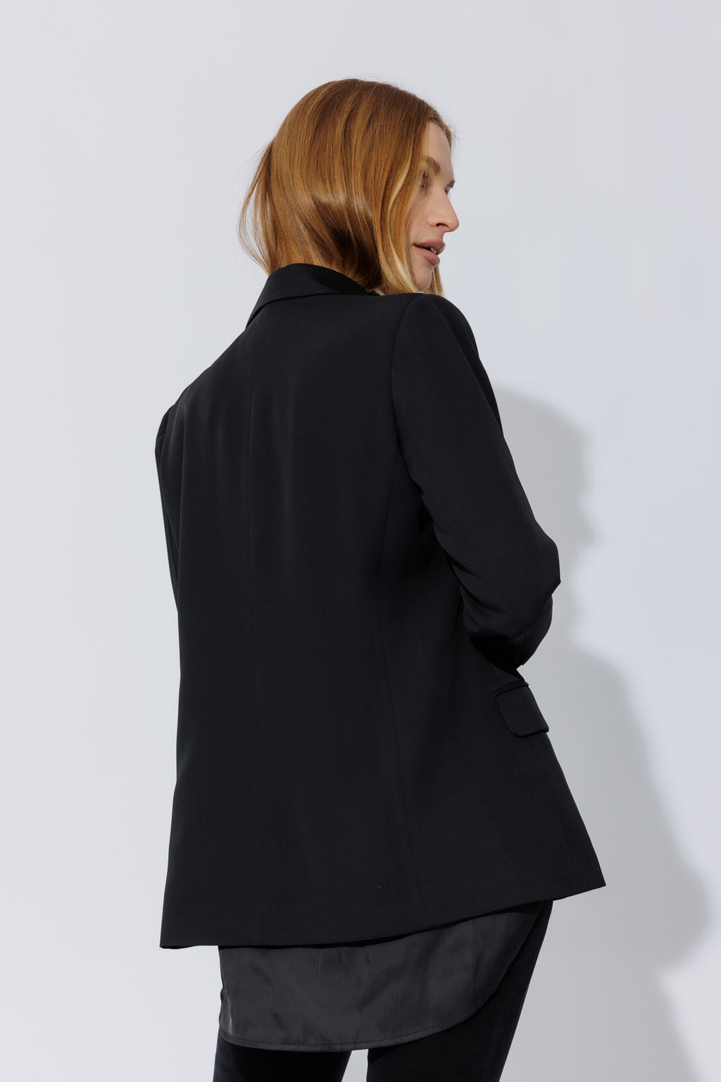 Black Euro Double Breasted Blazer