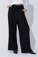 Black Euro Fold Over Pant