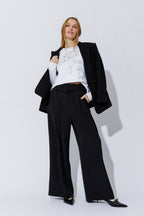 Black Euro Fold Over Pant