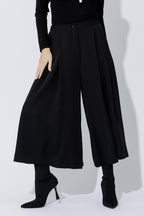 Black Euro Wide Leg Culotte