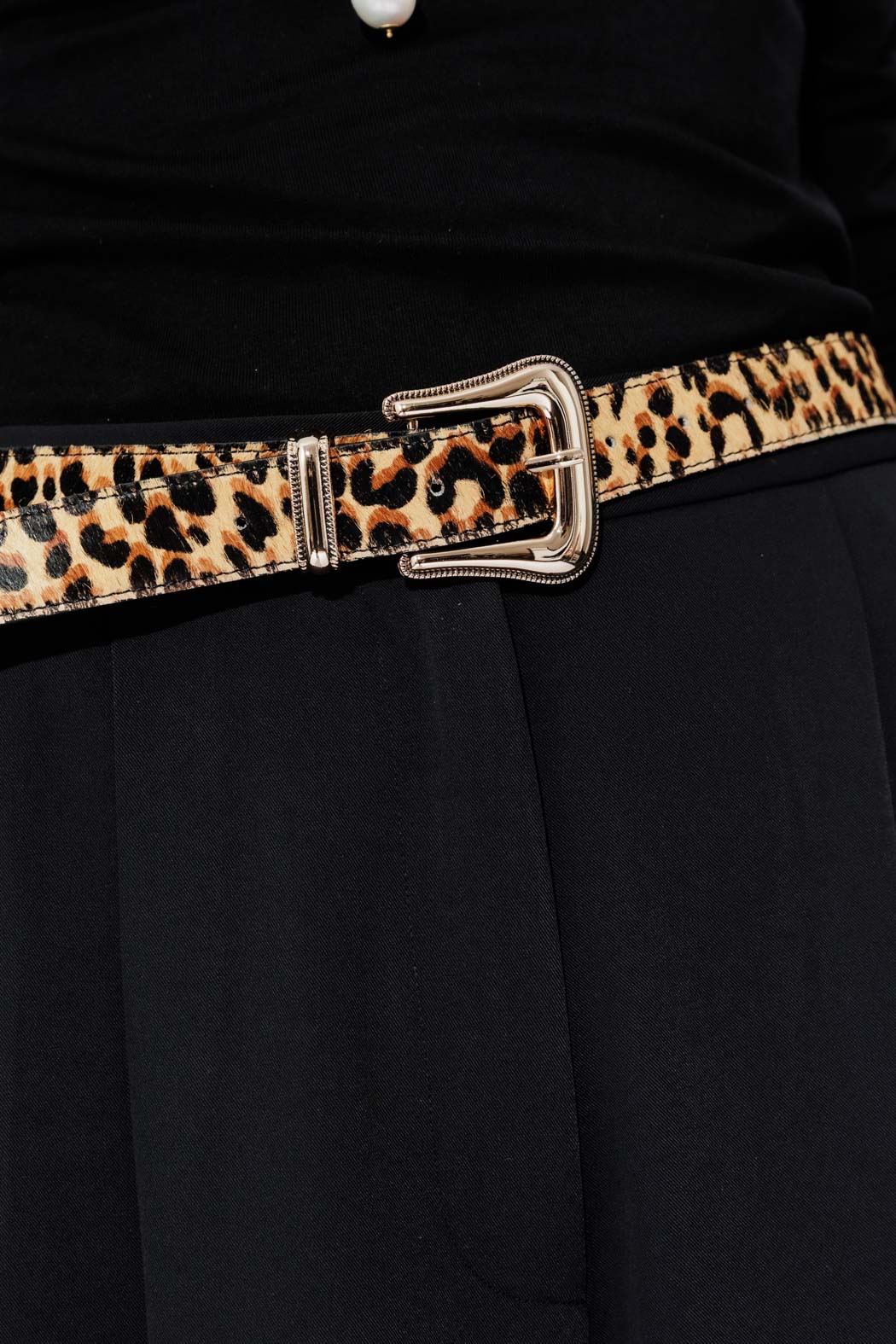 Cheetah Cowboy Hide Belt L/Xl