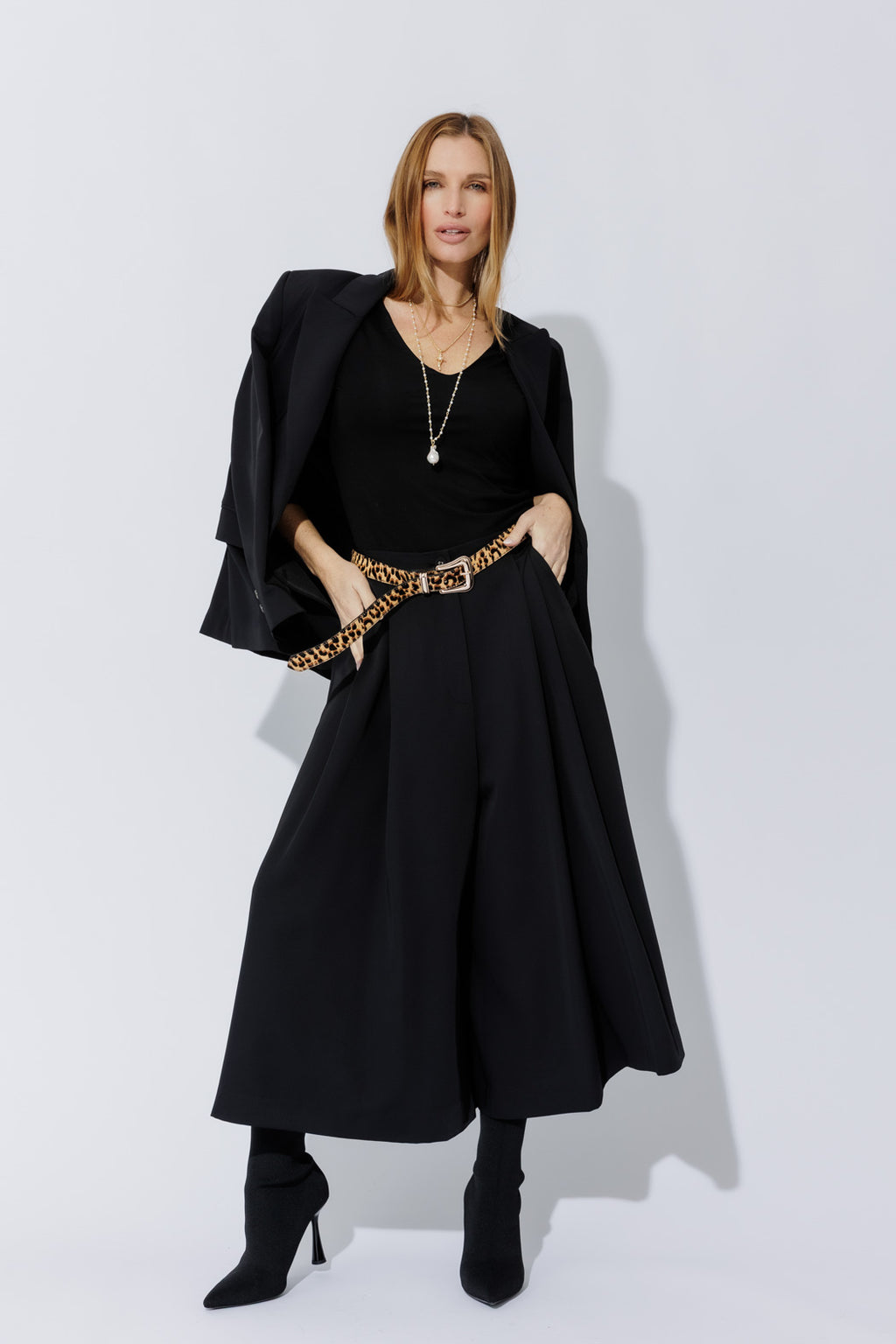 Cheetah Cowboy Hide Belt L/Xl