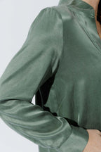 Sage Cupro Blogger Shirt
