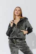 Sage Textured Zip Hoody S