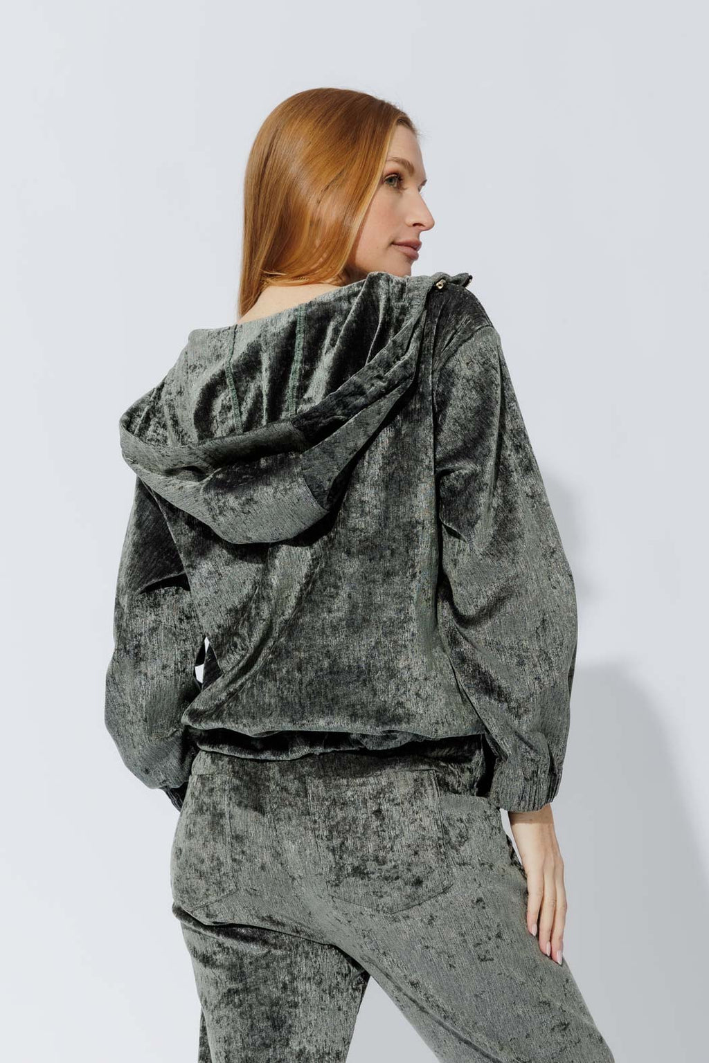 Sage Textured Zip Hoody S