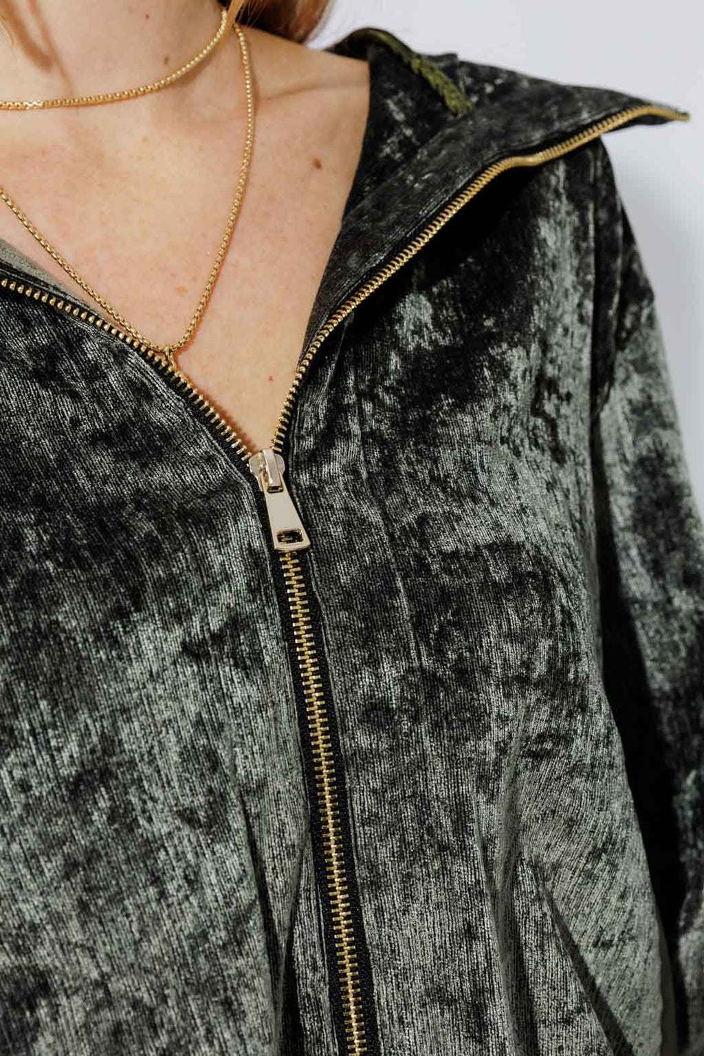 Sage Textured Zip Hoody S