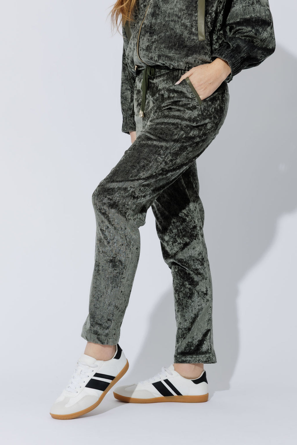 Sage Textured Slouch Pant