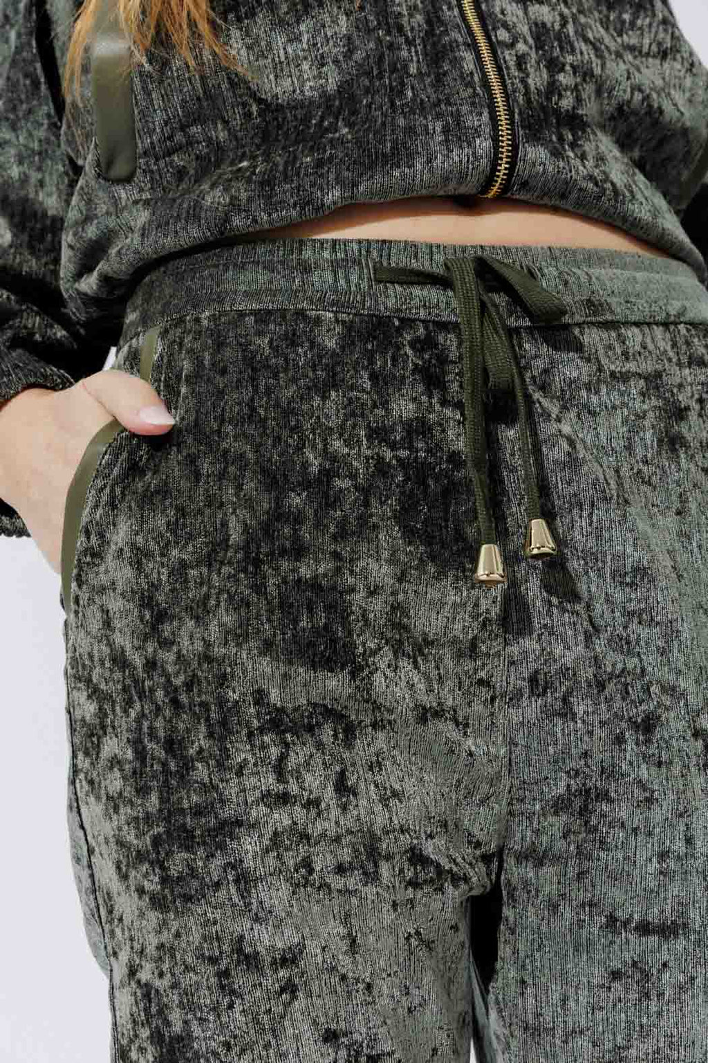 Sage Textured Slouch Pant