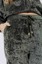Sage Textured Slouch Pant