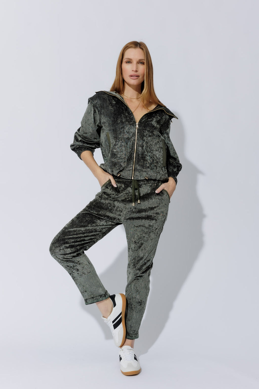 Sage Textured Slouch Pant