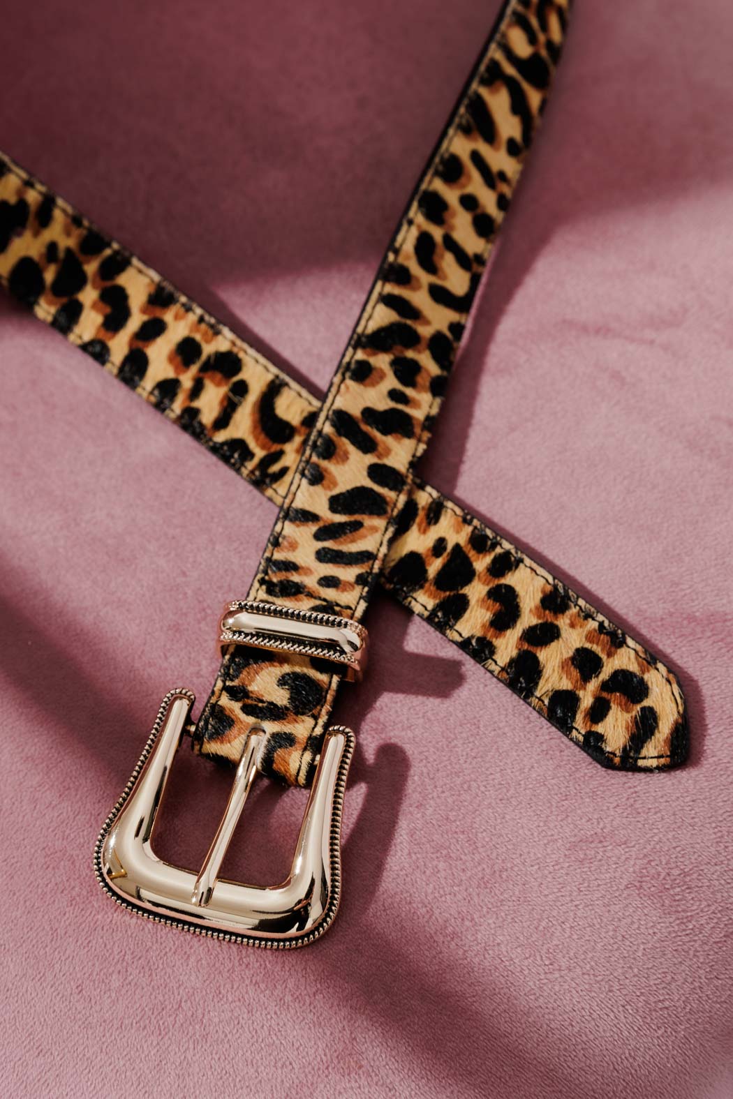 Cheetah Cowboy Hide Belt L/Xl