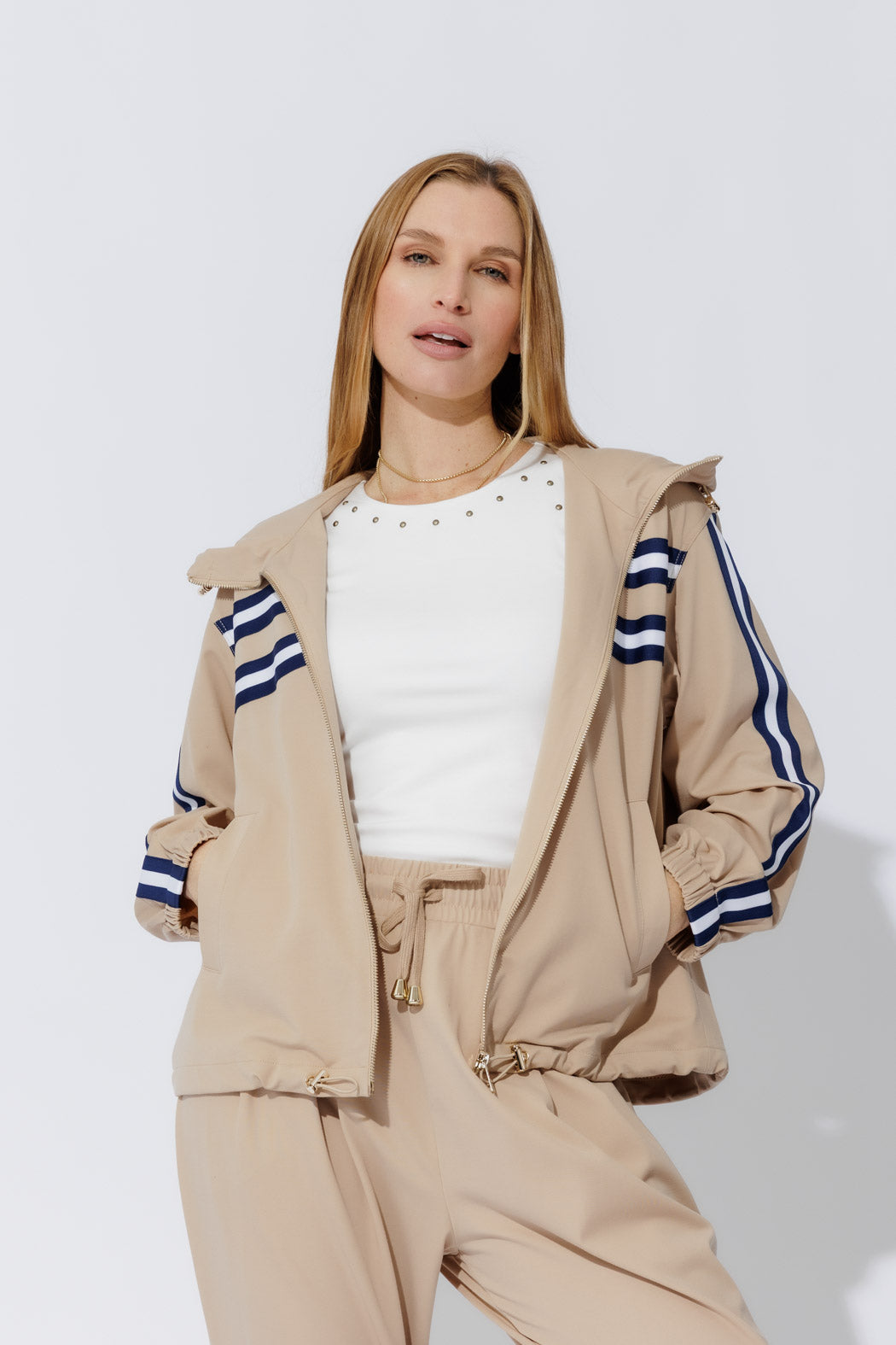 White Tencel Stud Cami