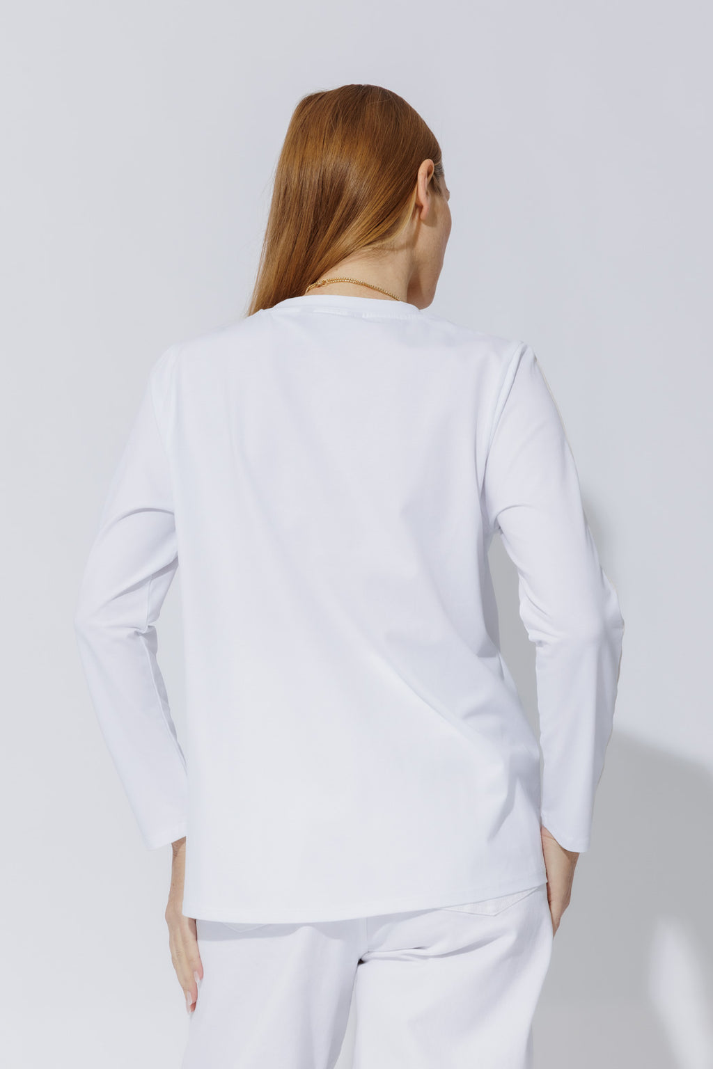 White Stripe Sleeve T-Shirt