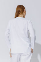 White Stripe Sleeve T-Shirt