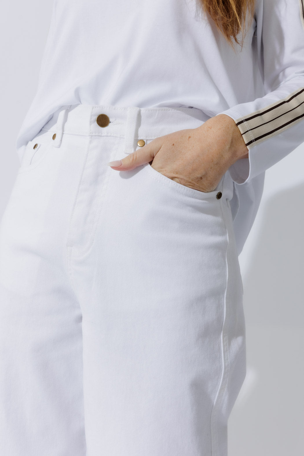 White Denim Barrel Jean