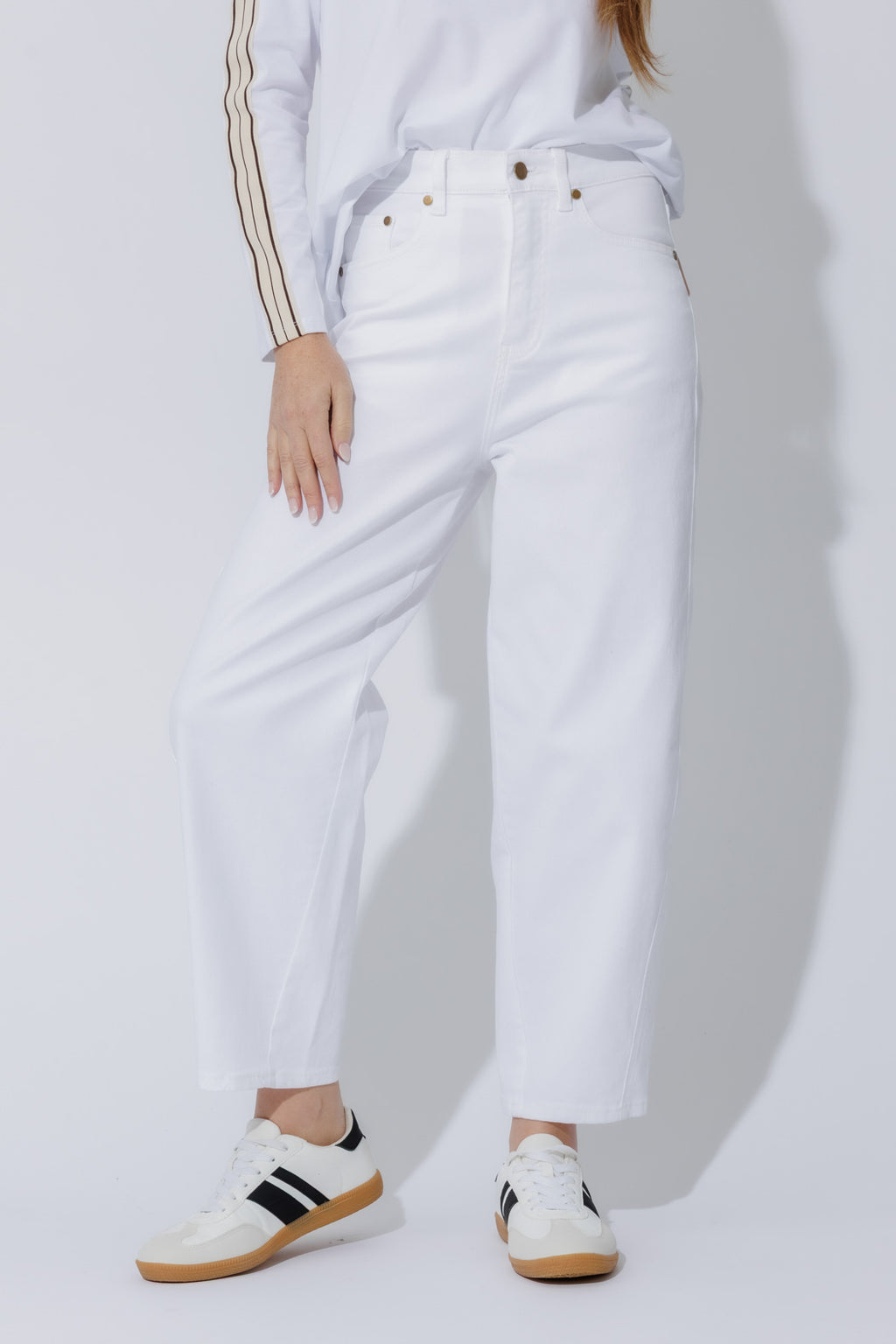 White Denim Barrel Jean