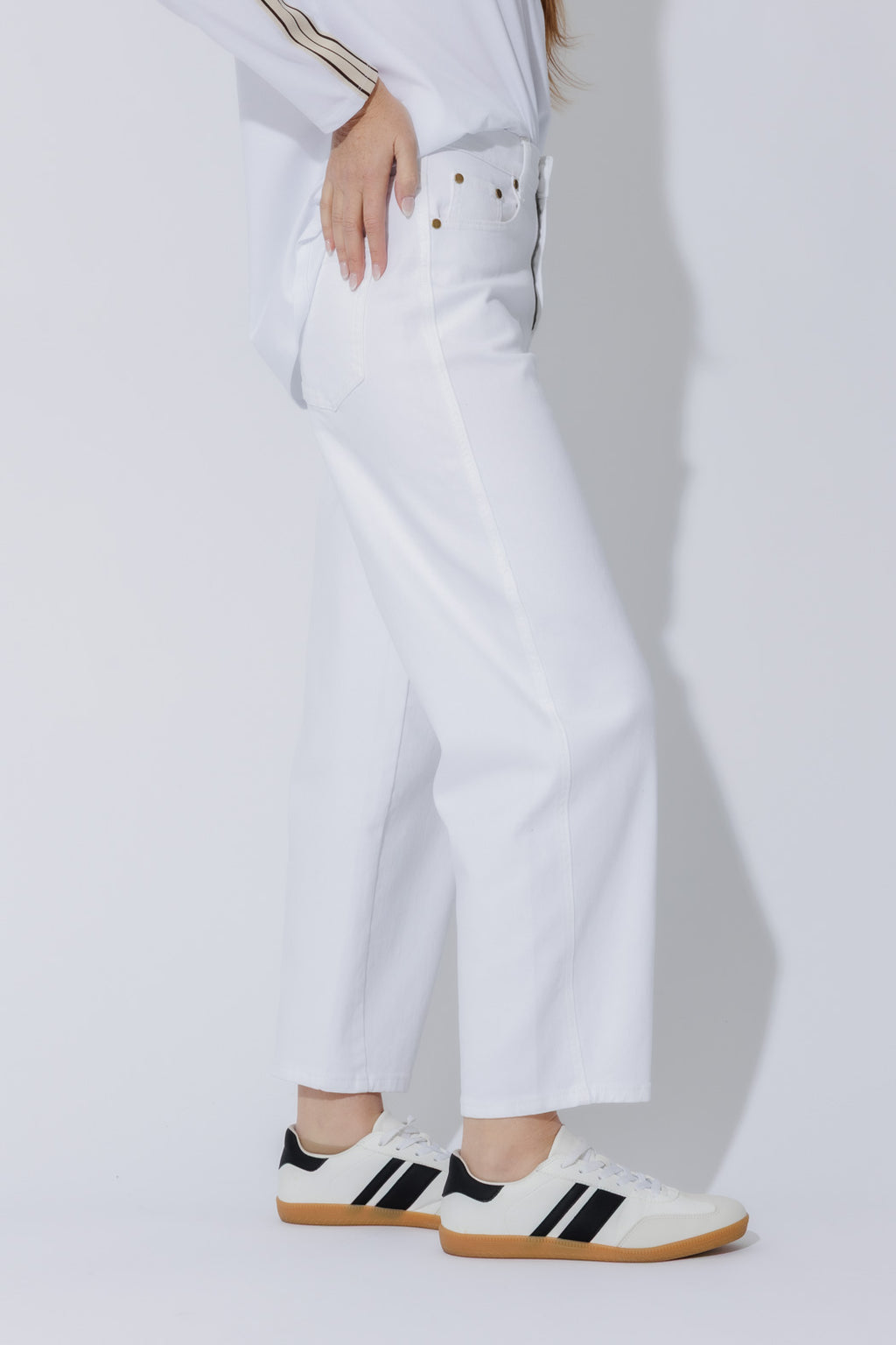 White Denim Barrel Jean