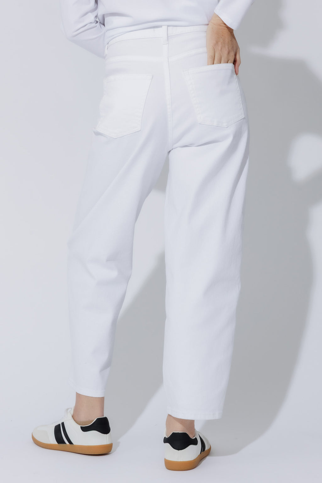 White Denim Barrel Jean