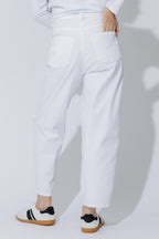 White Denim Barrel Jean