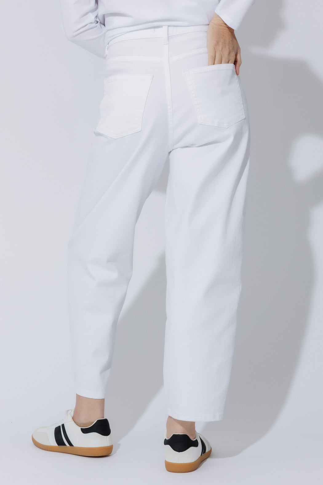 White Denim Barrel Jean