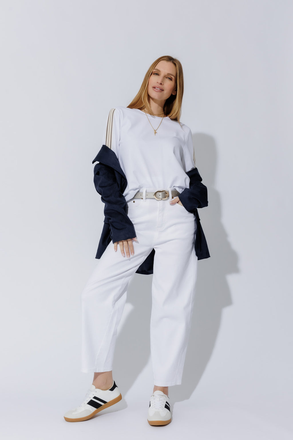 White Denim Barrel Jean