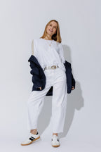 White Denim Barrel Jean