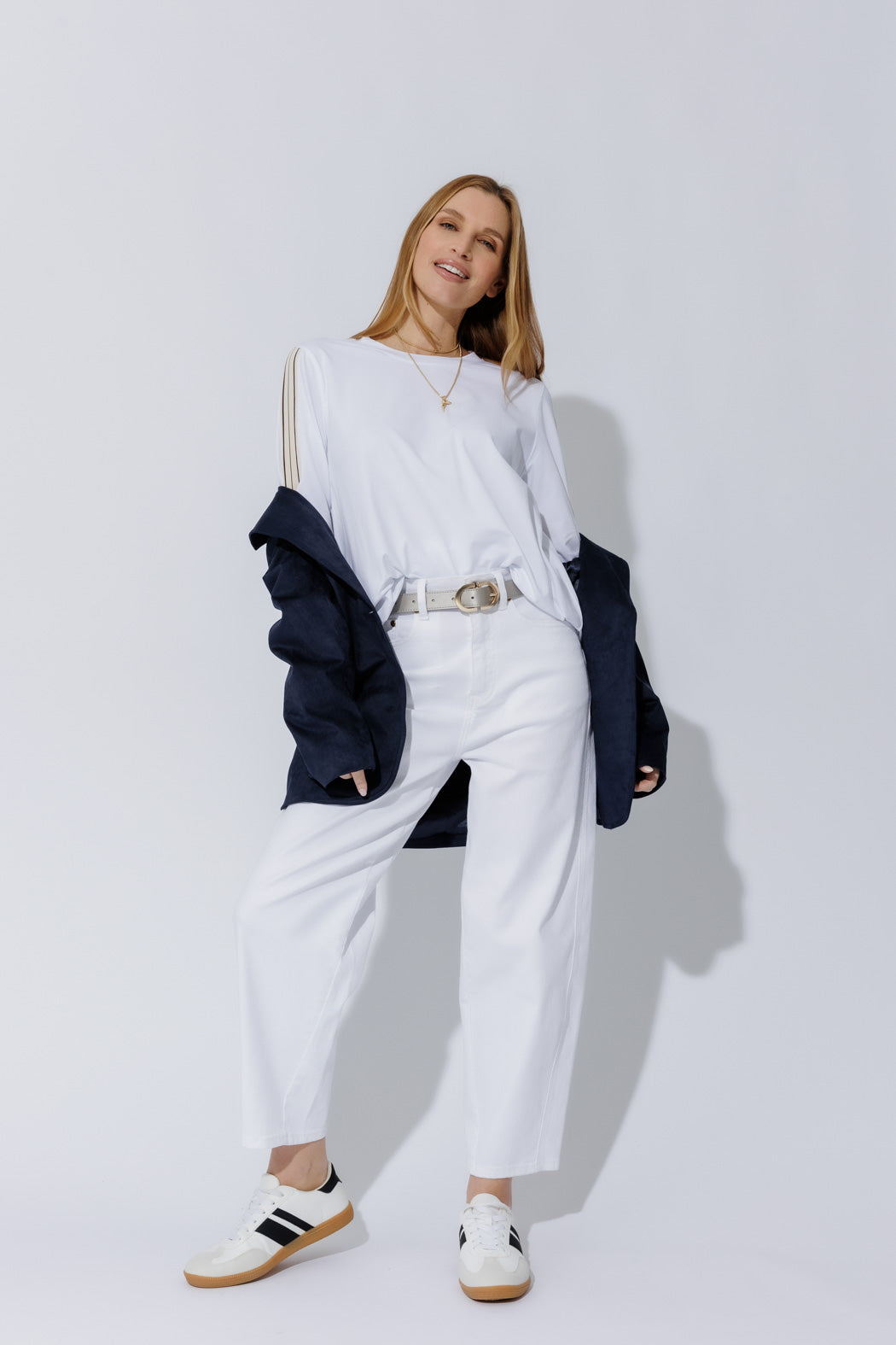 White Denim Barrel Jean