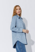 Blue Suede Overshirt