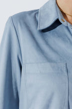 Blue Suede Overshirt