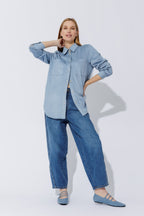 Blue Suede Overshirt