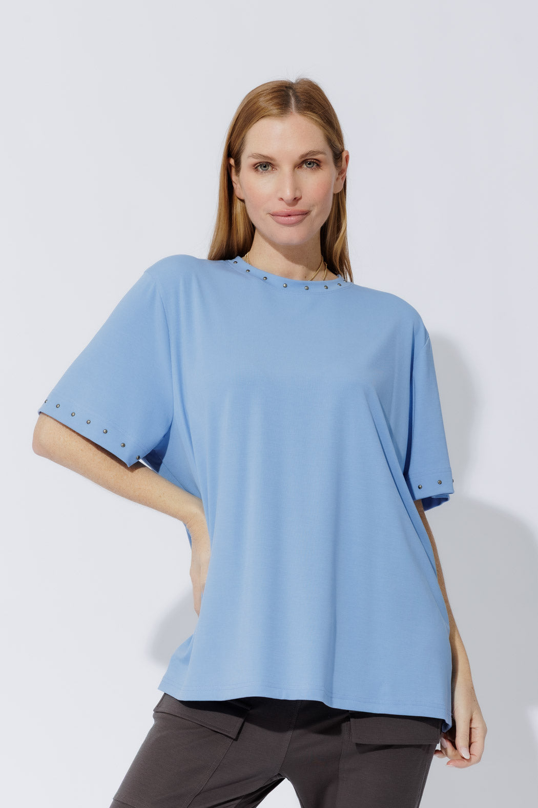 Cornflower Tencel Stud Tee
