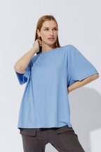 Cornflower Tencel Stud Tee