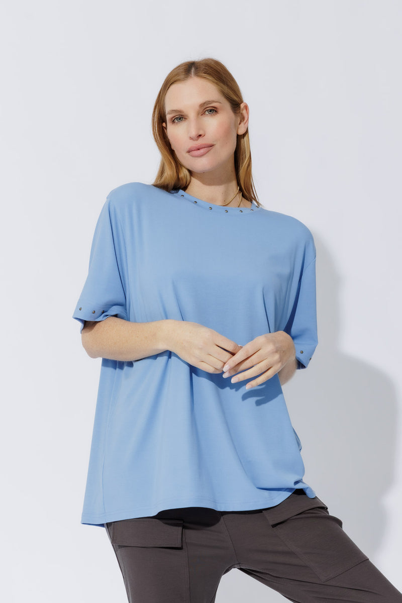 Cornflower Tencel Stud Tee