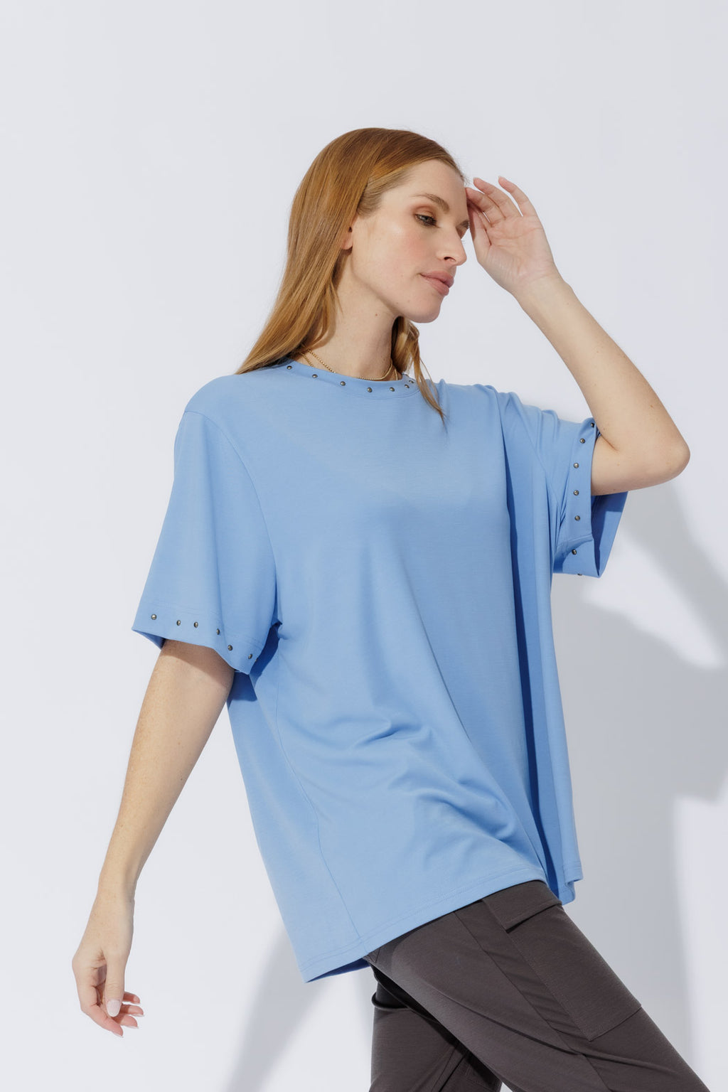 Cornflower Tencel Stud Tee