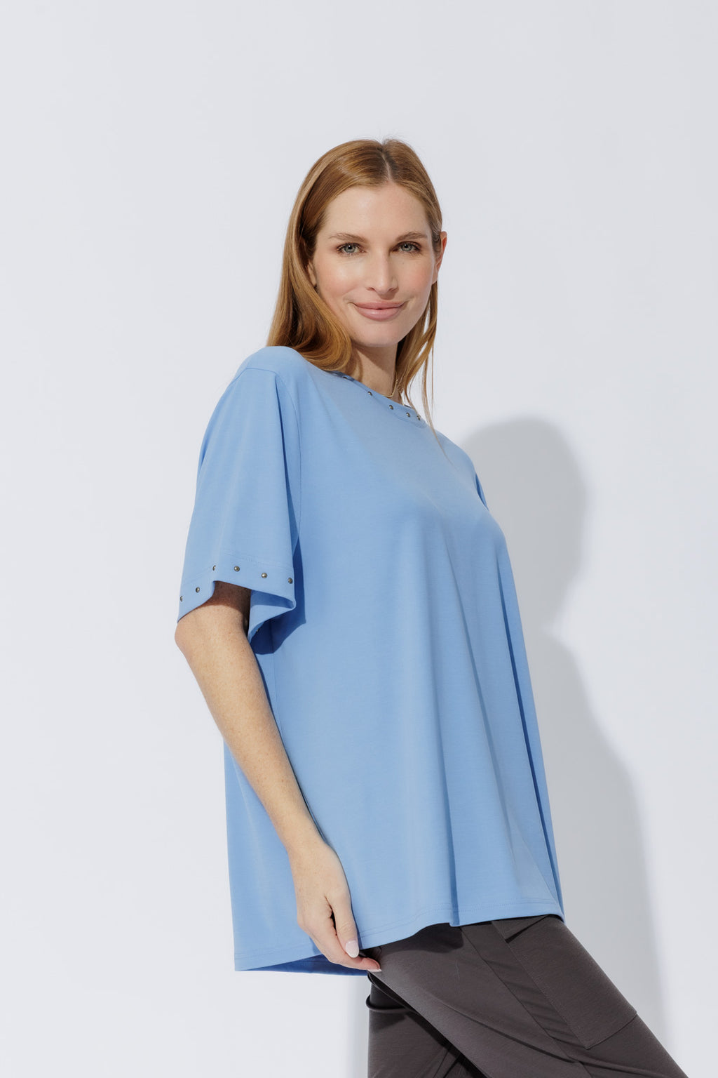 Cornflower Tencel Stud Tee