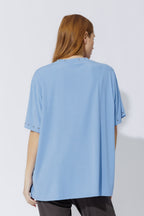 Cornflower Tencel Stud Tee
