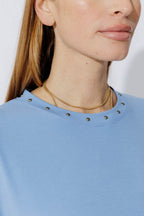 Cornflower Tencel Stud Tee