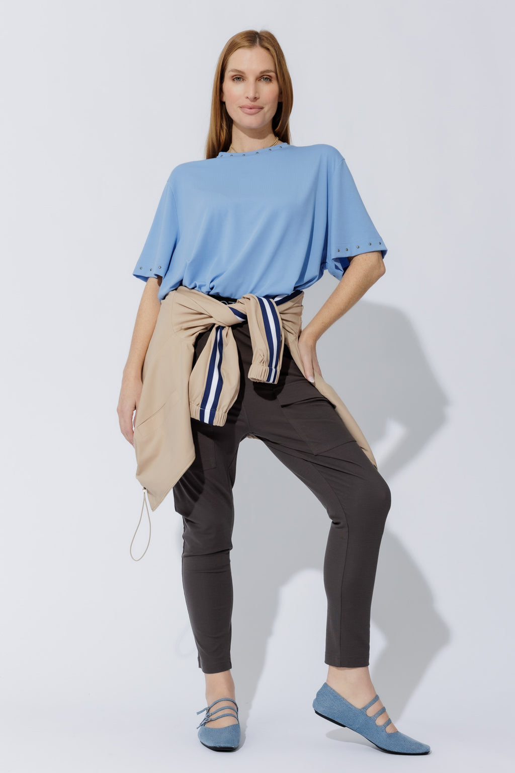 Cornflower Tencel Stud Tee